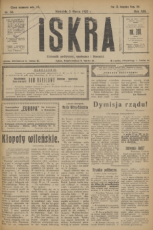 Iskra : dziennik polityczny, społeczny i literacki. R.13, nr 53 (5 marca 1922)