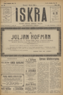 Iskra : dziennik polityczny, społeczny i literacki. R.13, nr 54 (7 marca 1922)