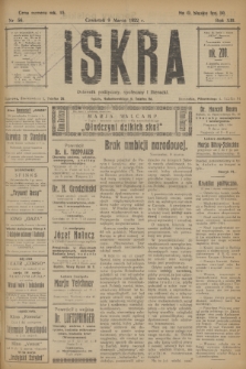 Iskra : dziennik polityczny, społeczny i literacki. R.13, nr 56 (9 marca 1922)