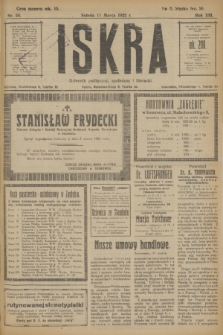 Iskra : dziennik polityczny, społeczny i literacki. R.13, nr 58 (11 marca 1922)