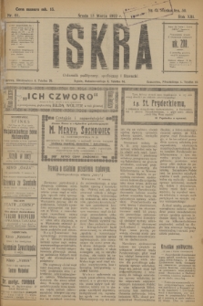 Iskra : dziennik polityczny, społeczny i literacki. R.13, nr 61 (15 marca 1922)