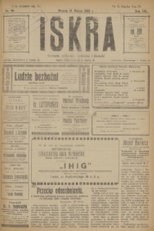 Iskra : dziennik polityczny, społeczny i literacki. R.13, nr 66 (21 marca 1922)