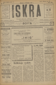 Iskra : dziennik polityczny, społeczny i literacki. R.13, nr 77 (4 kwietnia 1922)