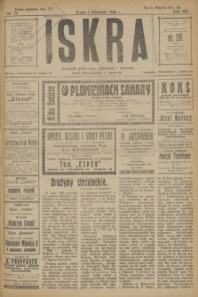 Iskra : dziennik polityczny, społeczny i literacki. R.13, nr 78 (5 kwietnia 1922)