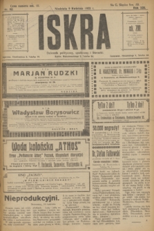 Iskra : dziennik polityczny, społeczny i literacki. R.13, nr 82 (9 kwietnia 1922)