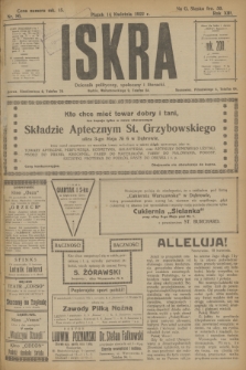 Iskra : dziennik polityczny, społeczny i literacki. R.13, nr 86 (14 kwietnia 1922) + dod.