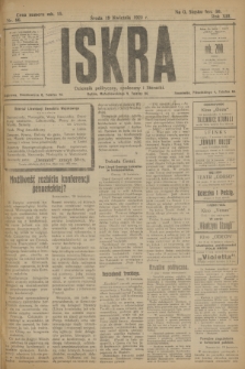 Iskra : dziennik polityczny, społeczny i literacki. R.13, nr 86 (19 kwietnia 1922)