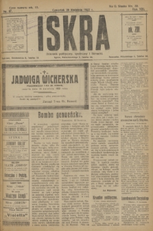 Iskra : dziennik polityczny, społeczny i literacki. R.13, nr 87 (20 kwietnia 1922)