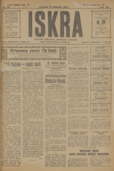 Iskra : dziennik polityczny, społeczny i literacki. R.13, nr 93 (27 kwietnia 1922)