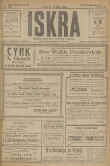 Iskra : dziennik polityczny, społeczny i literacki. R.13, nr 106 (14 maja 1922)