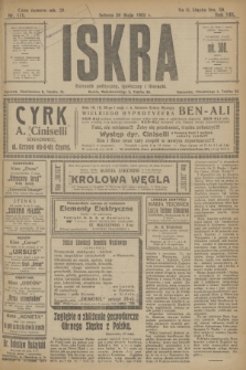 Iskra : dziennik polityczny, społeczny i literacki. R.13, nr 111 (20 maja 1922)
