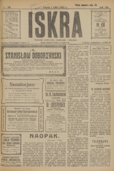 Iskra : dziennik polityczny, społeczny i literacki. R.13, nr 143 (1 lipca 1922)