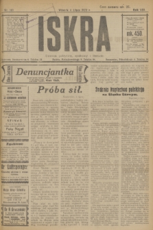 Iskra : dziennik polityczny, społeczny i literacki. R.13, nr 145 (4 lipca 1922)