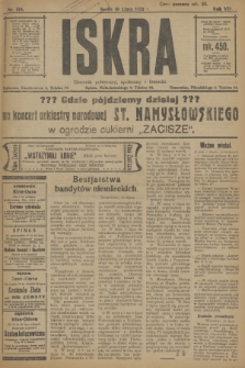 Iskra : dziennik polityczny, społeczny i literacki. R.13, nr 158 (19 lipca 1922)