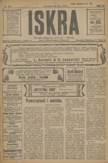 Iskra : dziennik polityczny, społeczny i literacki. R.13, nr 159 (20 lipca 1922)