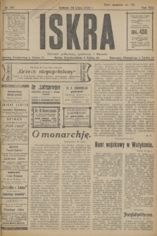 Iskra : dziennik polityczny, społeczny i literacki. R.13, nr 167 (29 lipca 1922)