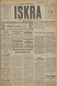 Iskra : dziennik polityczny, społeczny i literacki. R.8 [i.e.13], nr 173 (5 sierpnia 1922)