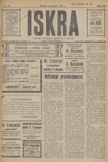 Iskra : dziennik polityczny, społeczny i literacki. R.8 [i.e.13], nr 175 (8 sierpnia 1922)