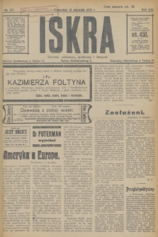 Iskra : dziennik polityczny, społeczny i literacki. R.8 [i.e.13], nr 177 (10 sierpnia 1922) + wkładka