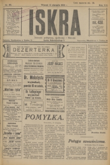 Iskra : dziennik polityczny, społeczny i literacki. R.13, nr 181 (15 sierpnia 1922) + wkładka