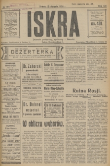 Iskra : dziennik polityczny, społeczny i literacki. R.13, nr 184 (19 sierpnia 1922)