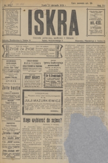 Iskra : dziennik polityczny, społeczny i literacki. R.13, nr 186 (23 sierpnia 1922) + wkładka