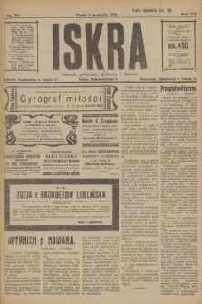 Iskra : dziennik polityczny, społeczny i literacki. R.13, nr 194 (1 września 1922)