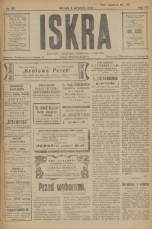 Iskra : dziennik polityczny, społeczny i literacki. R.12 [i.e.13], nr 197 (5 września 1922)