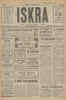 Iskra : dziennik polityczny, społeczny i literacki. R.13, nr 211 (22 września 1922)