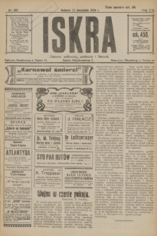 Iskra : dziennik polityczny, społeczny i literacki. R.13, nr 212 (23 września 1922)