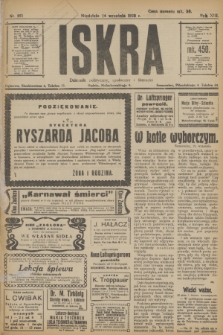 Iskra : dziennik polityczny, społeczny i literacki. R.13, nr 213 (24 września 1922) + wkładka