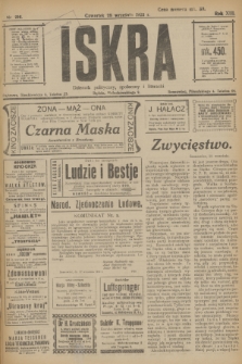 Iskra : dziennik polityczny, społeczny i literacki. R.13, nr 216 (28 września 1922)