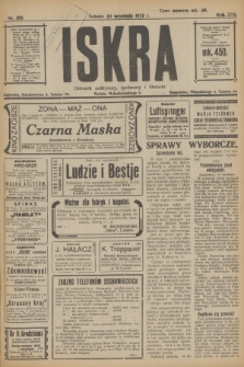 Iskra : dziennik polityczny, społeczny i literacki. R.13, nr 218 (30 września 1922)