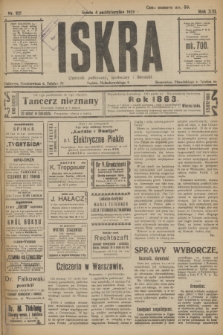 Iskra : dziennik polityczny, społeczny i literacki. R.13, nr 221 (4 października 1922)