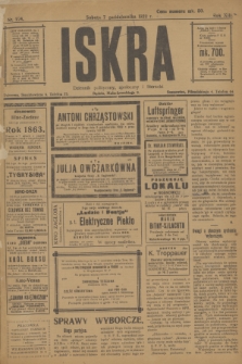Iskra : dziennik polityczny, społeczny i literacki. R.13, nr 224 (7 października 1922)