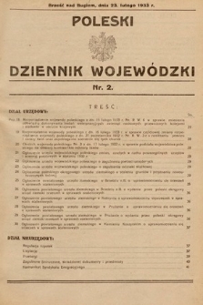 Poleski Dziennik Wojewódzki. 1933, nr 2