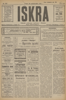 Iskra : dziennik polityczny, społeczny i literacki. R.13, nr 235 (20 pażdziernika 1922)