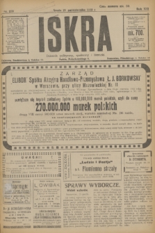 Iskra : dziennik polityczny, społeczny i literacki. R.13, nr 239 (25 października 1922)