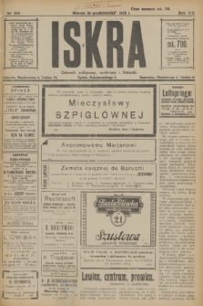 Iskra : dziennik polityczny, społeczny i literacki. R.13, nr 244 (31 października 1922) + wkładka