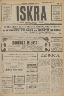Iskra : dziennik polityczny, społeczny i literacki. R.13, nr 248 (5 listopada 1922) + wkładka
