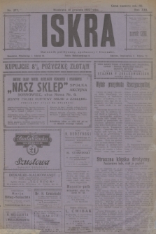 Iskra : dziennik polityczny, społeczny i literacki. R.13, nr 277 (10 grudnia 1922)