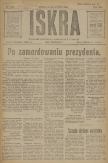 Iskra : dziennik polityczny, społeczny i literacki. R.13, nr 284 (19 grudnia 1922)