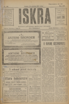 Iskra : dziennik polityczny, społeczny i literacki. R.13, nr 291 (30 grudnia 1922)