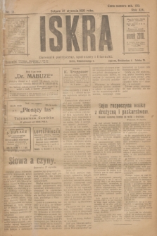 Iskra : dziennik polityczny, społeczny i literacki. R.14, nr 21 (27 stycznia 1923)