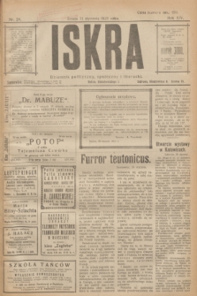 Iskra : dziennik polityczny, społeczny i literacki. R.14, nr 24 (31 stycznia 1923)