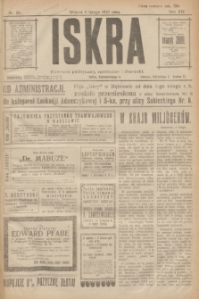 Iskra : dziennik polityczny, społeczny i literacki. R.14, nr 28 (6 lutego 1923)