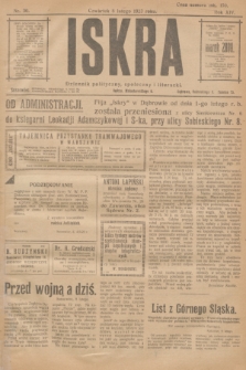 Iskra : dziennik polityczny, społeczny i literacki. R.14, nr 30 (8 lutego 1923)