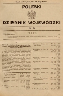 Poleski Dziennik Wojewódzki. 1933, nr 9