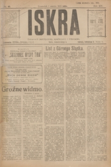 Iskra : dziennik polityczny, społeczny i literacki. R.14, nr 48 (1 marca 1923)