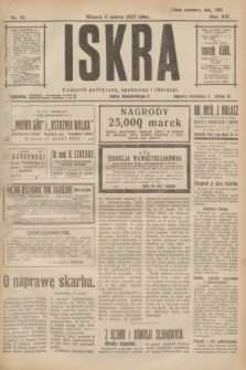 Iskra : dziennik polityczny, społeczny i literacki. R.14, nr 52 (6 marca 1923)